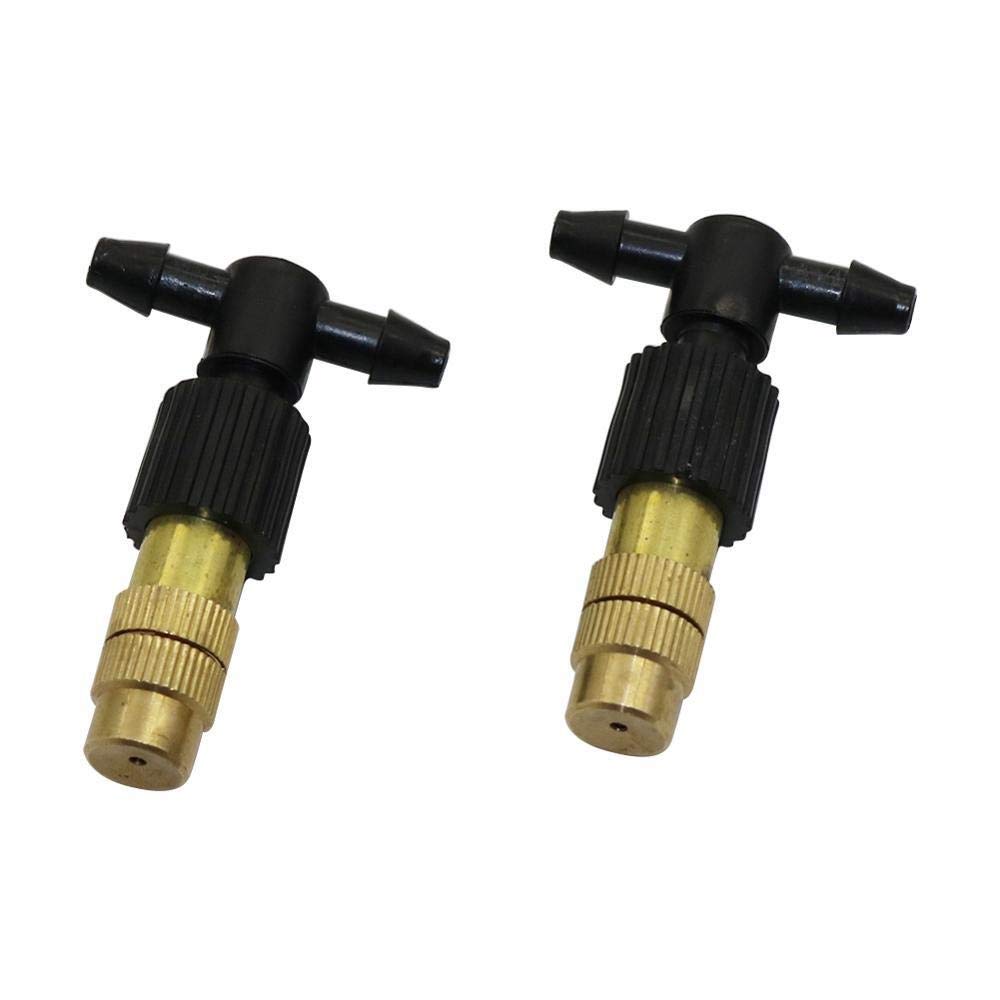 Ogrodnictwo Dripper 5 szt. miedziane dysze mgiełki do szklarni, automatyczne chłodzenie, rozpylacz nawilżający z trójnikiem 4 mm