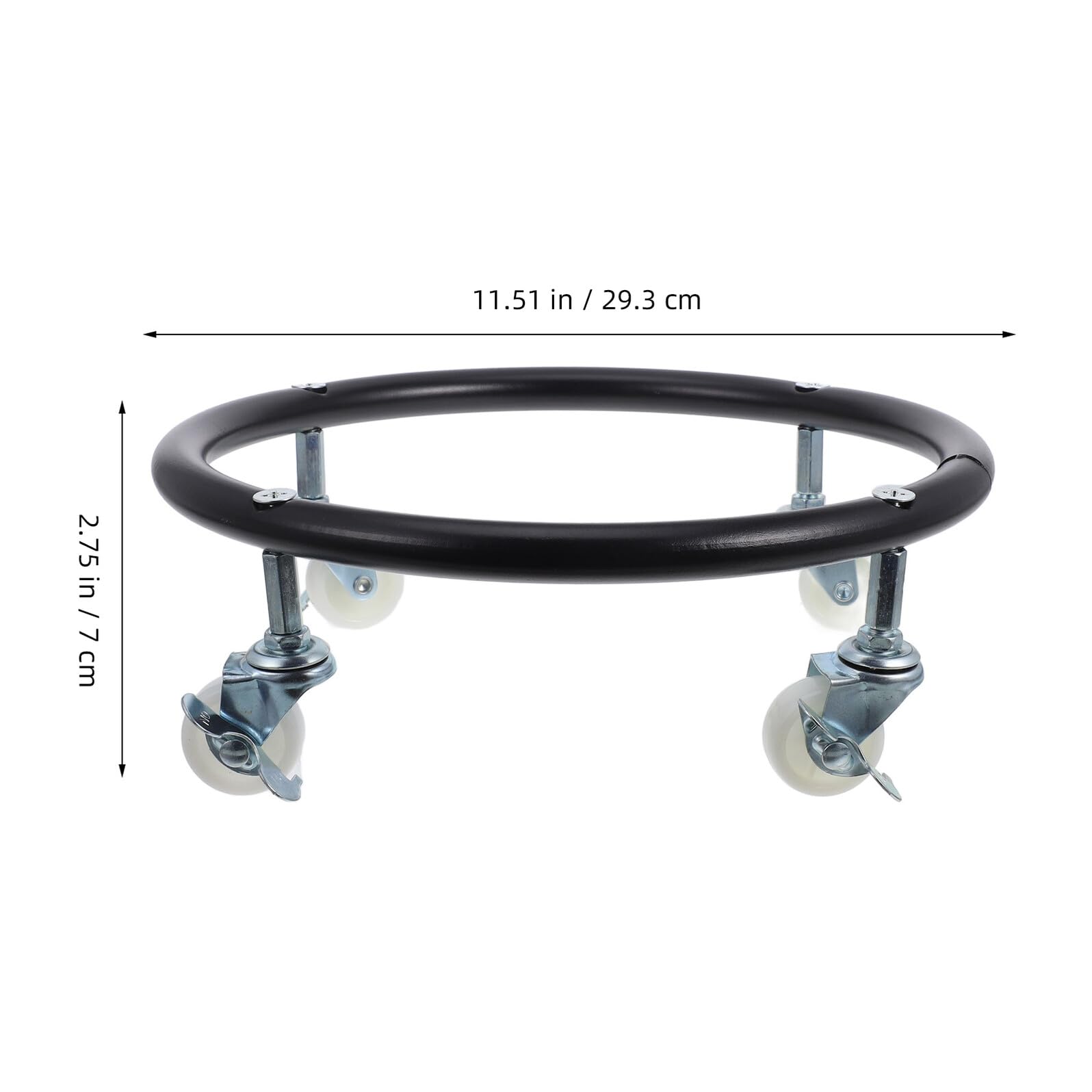 Beweglicher Propangasflaschenhalter mit Rädern Stabiler Gasflaschenhalter aus Sicherer Zylinderhalter für Propanbehälter für Küche und Outdoor Schwarz