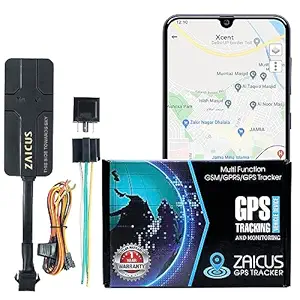 Zaicus GPS Tracker for Car Bike Bus Moter Cycle SUV Vehicle - Engine Cut Off GPS Tracking Device - Water Resistent GPS - GPS Tracker with Built-in Battery - One Year Tracking Software