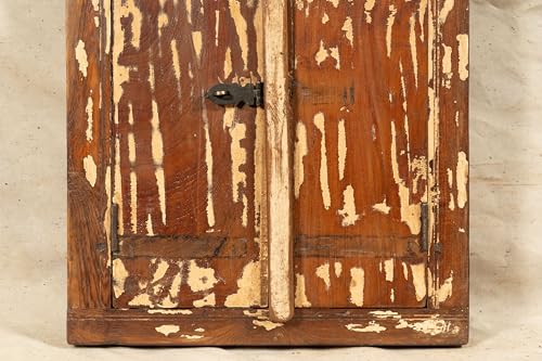 Biscottini Innentür Fenster L 46,5 x T 7,5 x H 56,5 cm - Holztür - Türen für Innen und Außen - Wohnkultur