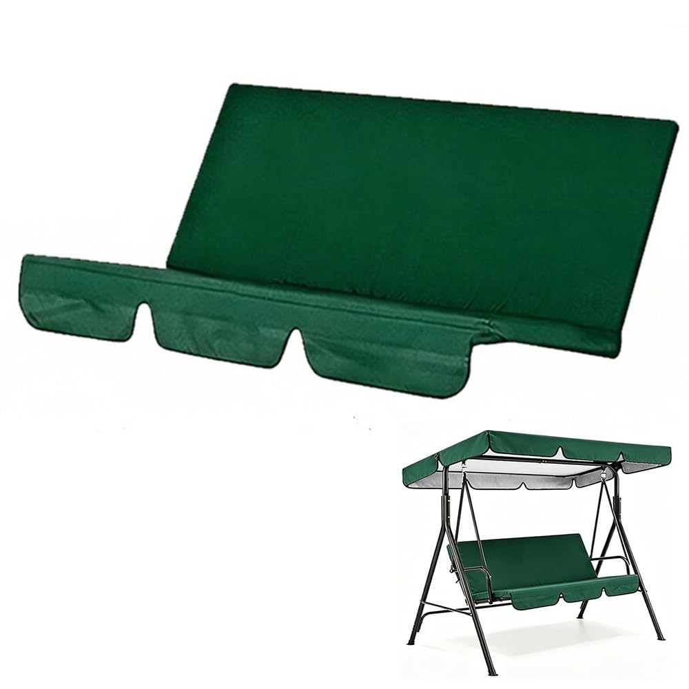 ZYXQQJ Garden Seat Cover For Rocking Chair Outdoor Replacement Swing Seat Cover 51"x18"x3" 59"x20"x4" Patio Swing Cushion Protection(Green,150x50x10cm/59x20x4in)