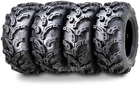 Set of 4 New Premium WANDA ATV/UTV Tires 27x9-12 Front & 27x12-12 Rear /6P Super Lug Mud