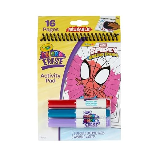 Crayola Color & Erase Reusable Activity Pad - Spidey and His Amazing Friends, Erasable Coloring Pages, Spiderman Toy for Toddlers, Travel Activity