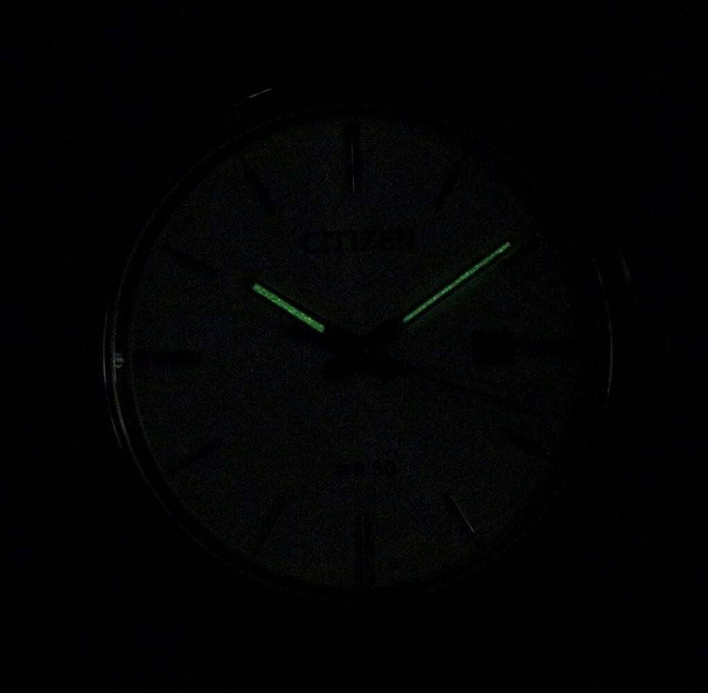 Citizen Quartz Mens Watch, Stainless Steel with Leather