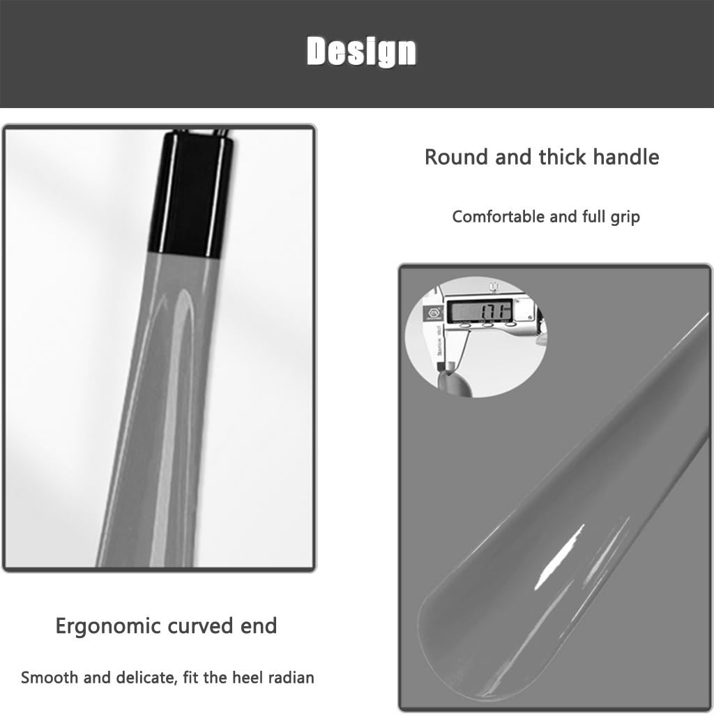 Chausse-Pied Chausse Pied Petit Plastique 4 Pièces Poignée Courte Compacte Portable Cuillère À Chaussures, Plastique ABS De Voyage À Domicile Shoe Horn, Adapté Pour S'asseoir (Color : Rood, S : 27.5