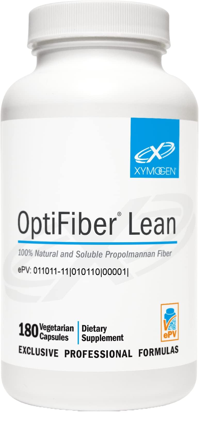 OptiFiber Lean, Daily Fiber Supplement Pills - 100% Natural Soluble Propolmannan Dietary Fiber - Support Digestion, Satiety & Regularity - Serves as a Prebiotic (120 Capsules)