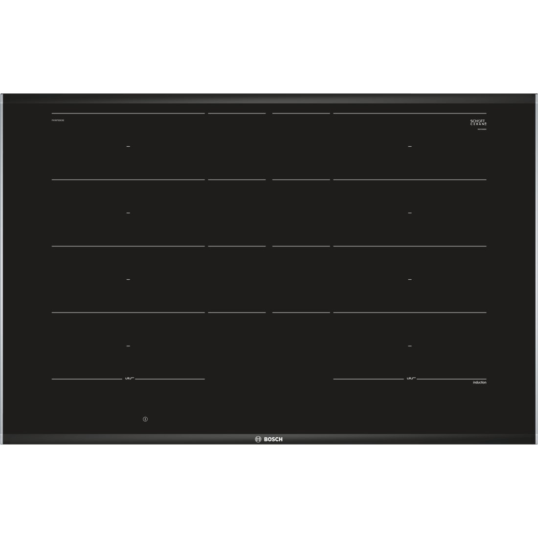Bosch Serie 8 pxy875de3e - Piano di cottura a incasso in ceramica, colore: Nero