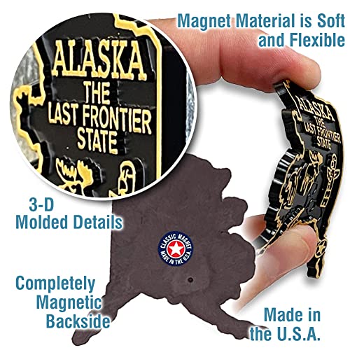 Imán decorativo pequeño de Alaska Classic Magnets miniatura 3