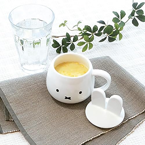 Taza de cerámica japonesa con tapa, diseño de conejo miniatura 4