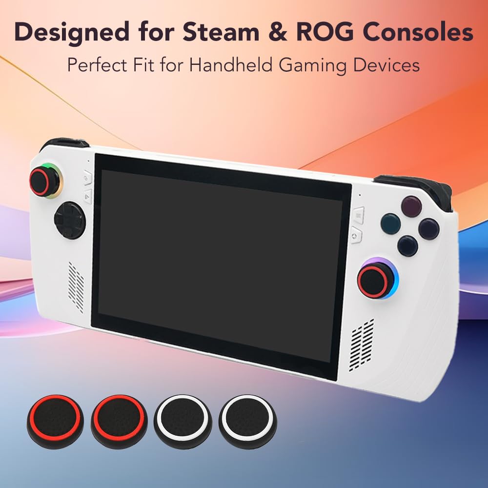 4 szt. Osłona Uchwytu Drążka, Antypoślizgowa Silikonowa Osłona Drążka Analogowego Osłona Joysticka Kompatybilna z platformą Steam i ROG Ally