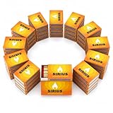 jameitop® Streichhölzer 60 Schachteln Sirius Haushaltszünder Zündholzschachtel Zündhölzer 2700 Stück Sicherheitszündhölzer, 45mm