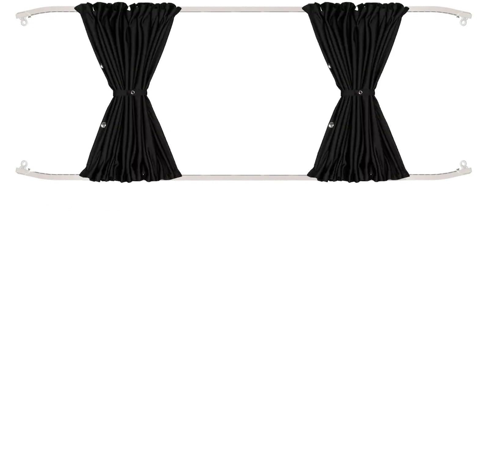 Pare Soleil Voiture 1 Ensemble Rideau Pare-Soleil Voiture avec Kit Rail Plastique pour VW pour Transporter T5 T6 pour Caravelle Camping Polyester tissé