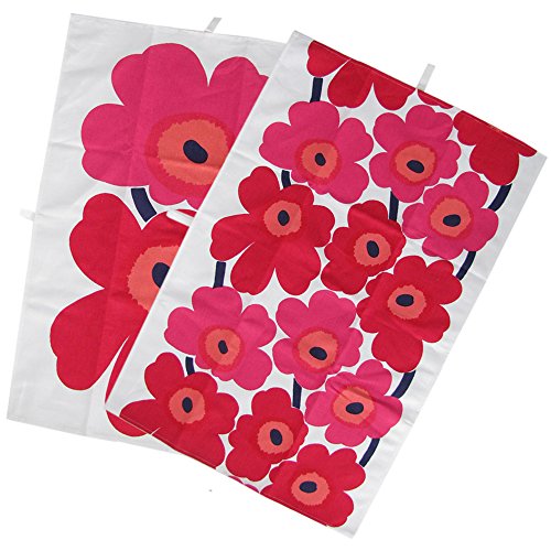 Marimekko Unikko White Tea Towel 47 centimetri per...
