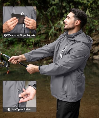 Image of SWISSWELL Men's Waterproof Golf Rain Suit Rain Gear Jacket and Pants Lightweight for Golf Fishing Big and Tall S-5XL