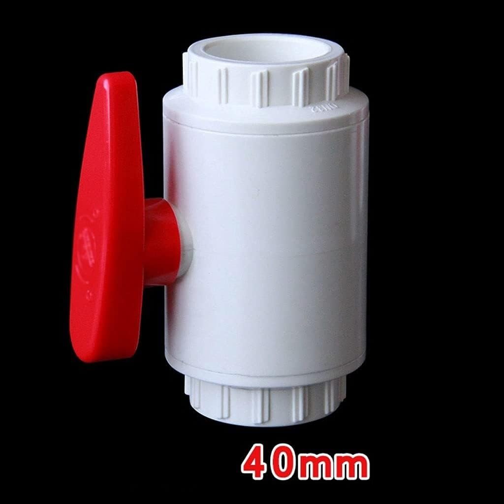 Zawór kulowy do węża PVC wielobarwny zawór kulowy z PVC, wiele średnic wewnętrznych (biały, 40 mm)