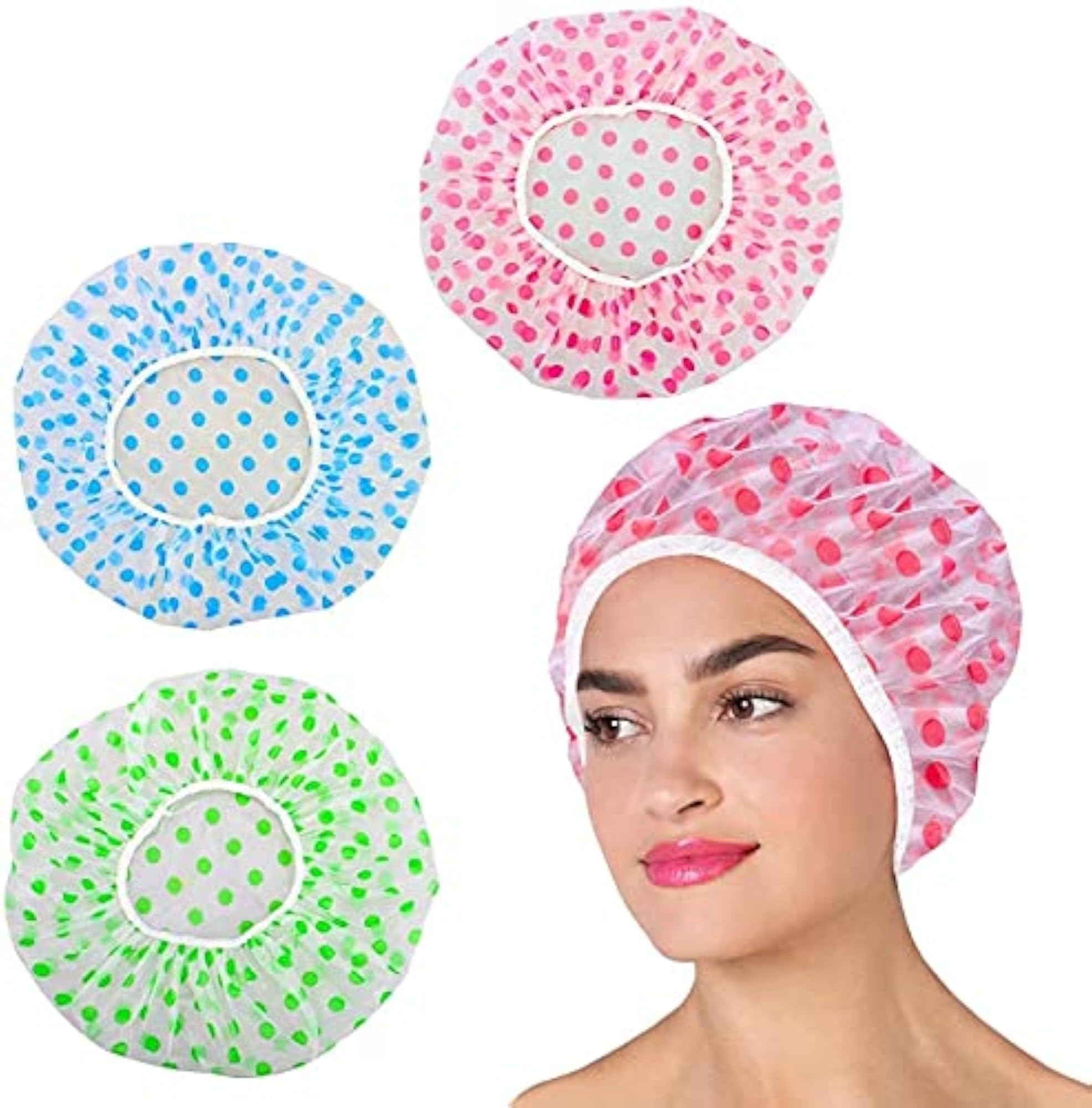 Waterproof & Reusable Elastic Bath Cap, Multicoloured