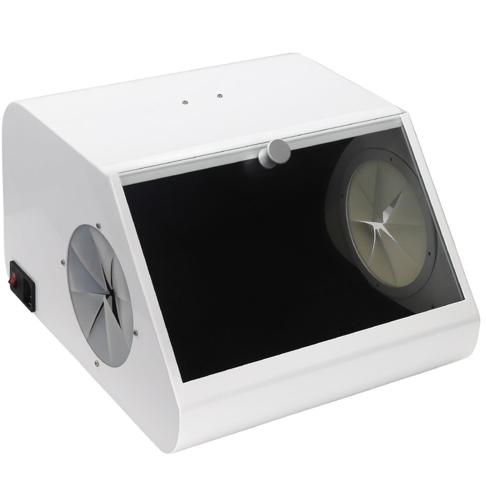 Lab Sandblaster - Gabinete de chorro de arena con luz, ventilador doble integrado, ventana grande, libera polvo y chorro de arena