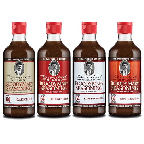 Demitri's Bloody Mary Seasoning Mix 16 oz Variety Pack - Set of 4