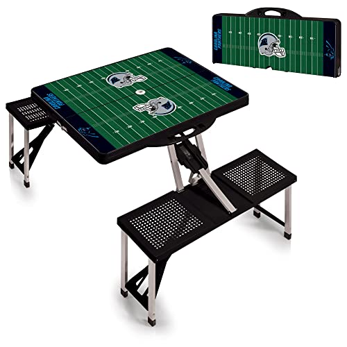 Image of Picnic TIME NFL Football Field Folding Picnic Table, Camping Table, Outdoor Table with Umbrella Hole