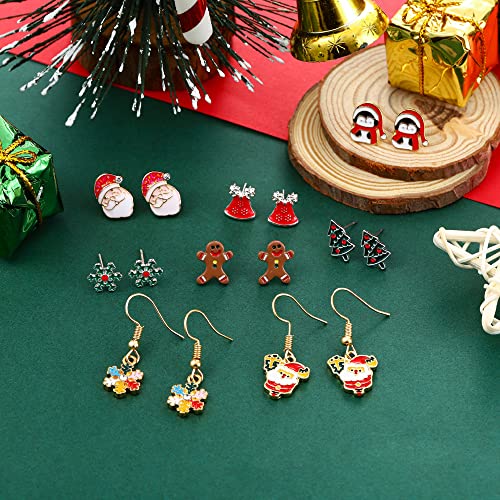 Yoshow 20 Pairs Hypoallergenic Christmas Earrings for Girls Cute Stud Earrings Sets for Women Teen Girls Christmas Earrings Bulk Holiday Jewelry Winter Jewelry4
