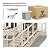 Muzata 0-10ft Black Wood Cable Railing System Fit for 1/8" Cable Railing Kit Hardware Swage Lag Screws T316 Stainless Steel One-Stop All-in-One DIY Stair Section Length Adjustable Super Easy WA04