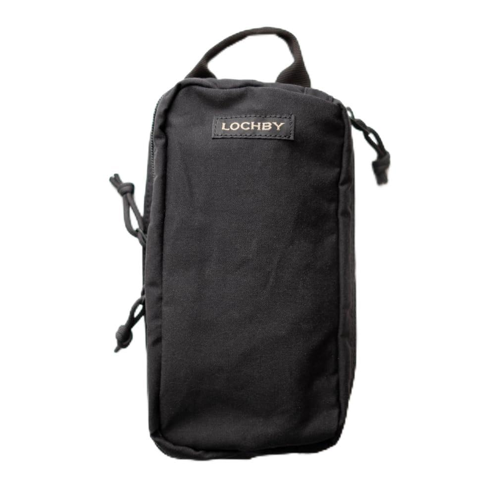 LOCHBY Venture Pouch | Small Bag for Pencils, Notebooks, Tools | Organizer for Gym Bag, Beach Bag, Duffle Bag, Messenger Bag, Weekender Bag | Travel & Everyday Carry Essentials | Waxed Canvas (Black)