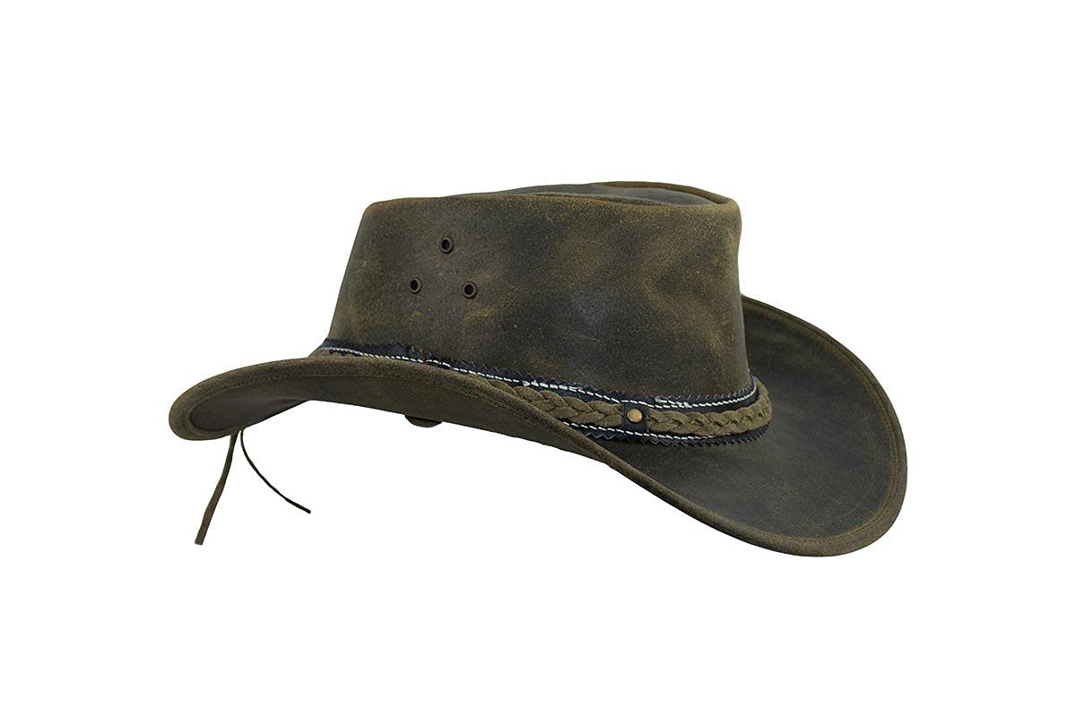 Black Jungle ARAMAC Chapeau de Cowboy, en Cuir, Style Australien
