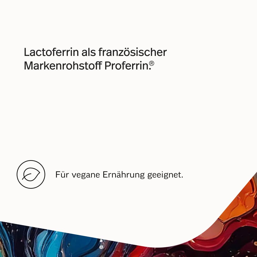 edubily® Lactoferrin - Lactoferrin Kapseln als hochwertiges eisenbindendes Protein - mit Proferrin® Markenrohstoff (>95% Lactoferrin), 300 mg pro Kapsel - 1 Kapsel täglich (75 Kapseln, laktosefrei)