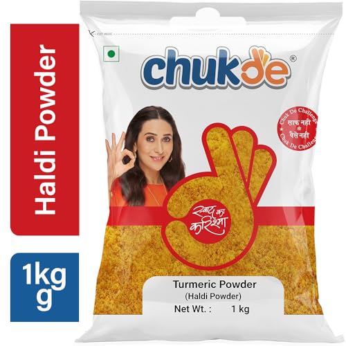 Image of Chukde - Haldi Powder - Turmeric Powder - Ground Spice for Authentic Flavor and Wellness - Ideal for Cooking, Herbal Teas, Health Benefits, and Skincare - 1000 Gm (Pack of 2)