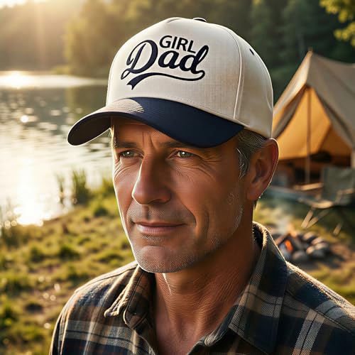 Image of Dad Hat for Men, New Dad Gifts for Husband,Fathers Day Birthday Gifts from Daughter Son Wife- Vintage Two Tone Hat for Men