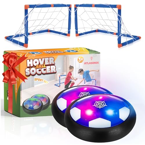 Hover Soccer Ball - Indoor Soccer Ball, Indoor Flying Toy Games (2 Floating Disk + 2 Goals) Boy...