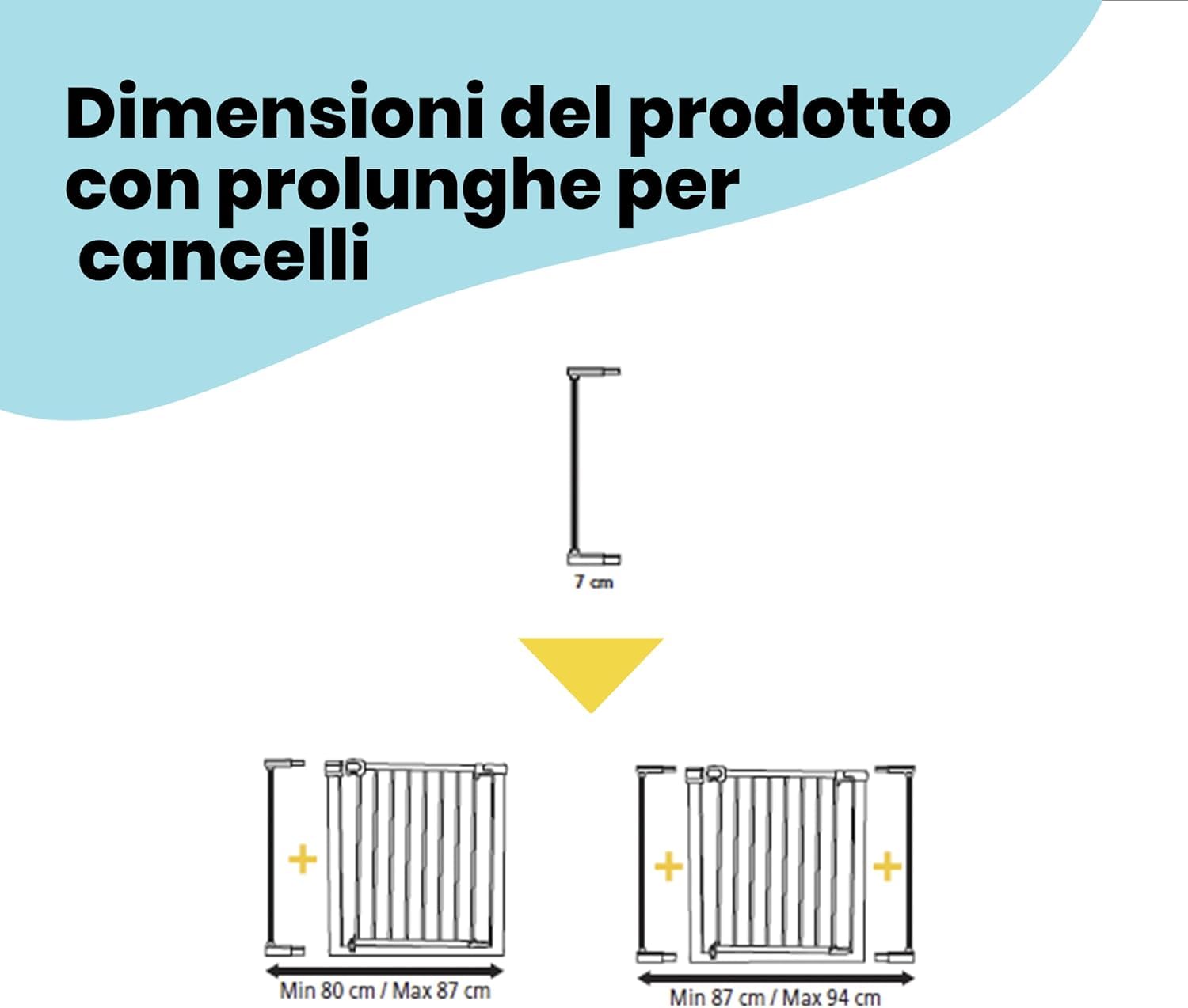 Safety 1st Easy Close Extra Tall Metal Cancelletto di sicurezza alto 91 cm, cancello per bambini, scale, porte e vani con dimensioni 73-80 cm, cancelletto per cani da interno, in metallo colore bianco