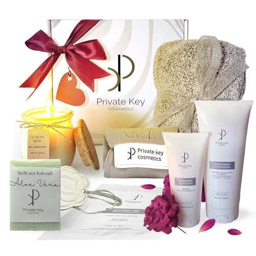 SPA Set de regalo para mujer, bienestar y relajación en caja de regalo: productos para el cuidado de la piel de alta calidad, jabón, vela perfumada y piedra aromática para aromaterapia, regalo de