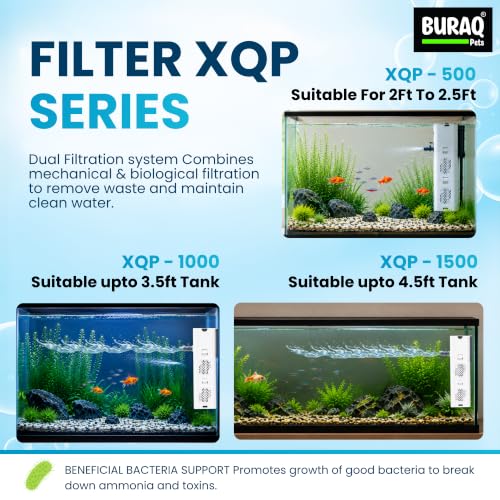 Image of BURAQ Pets XQP-1000F Aquarium Filter | 14W | 1000 L /H Up to 4 ft Fish Tank