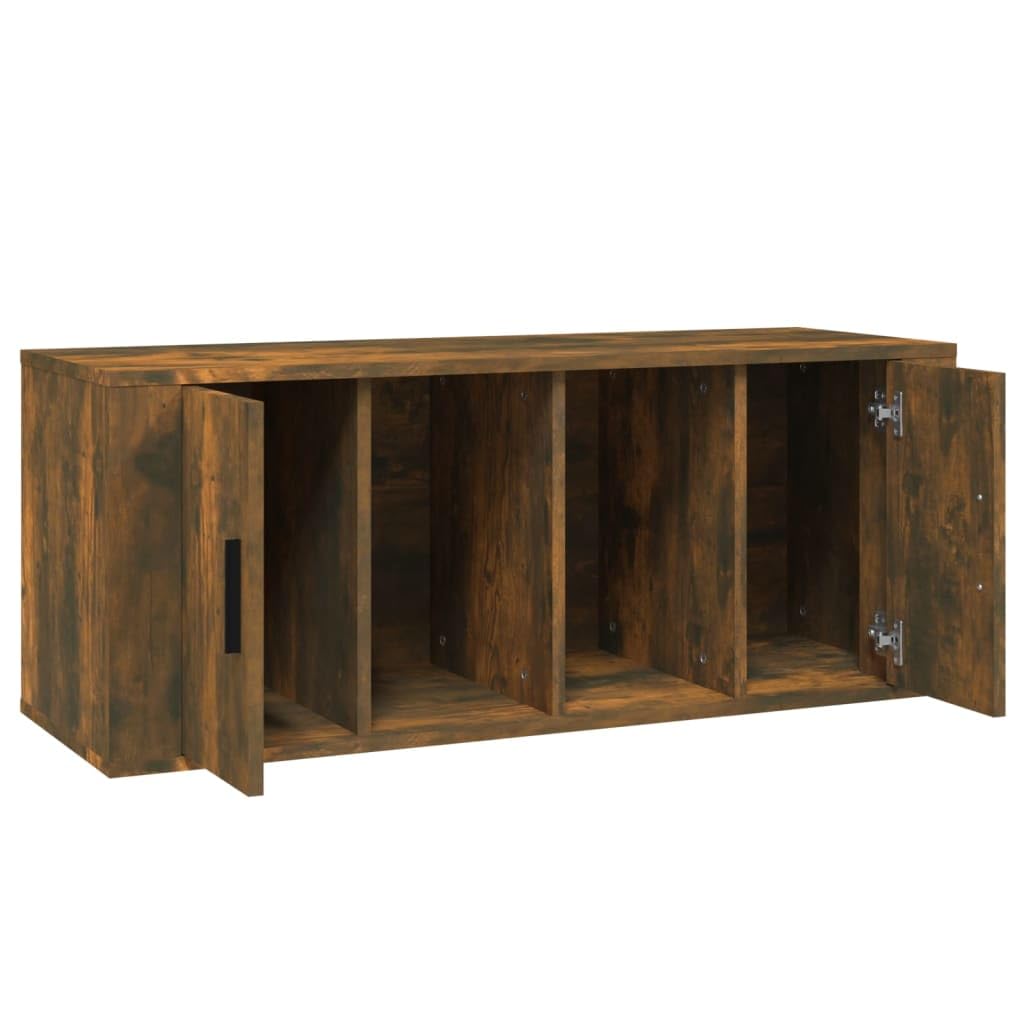 vidaXL Mobile TV Rovere Fumo 100x35x40 cm in Legno Multistrato