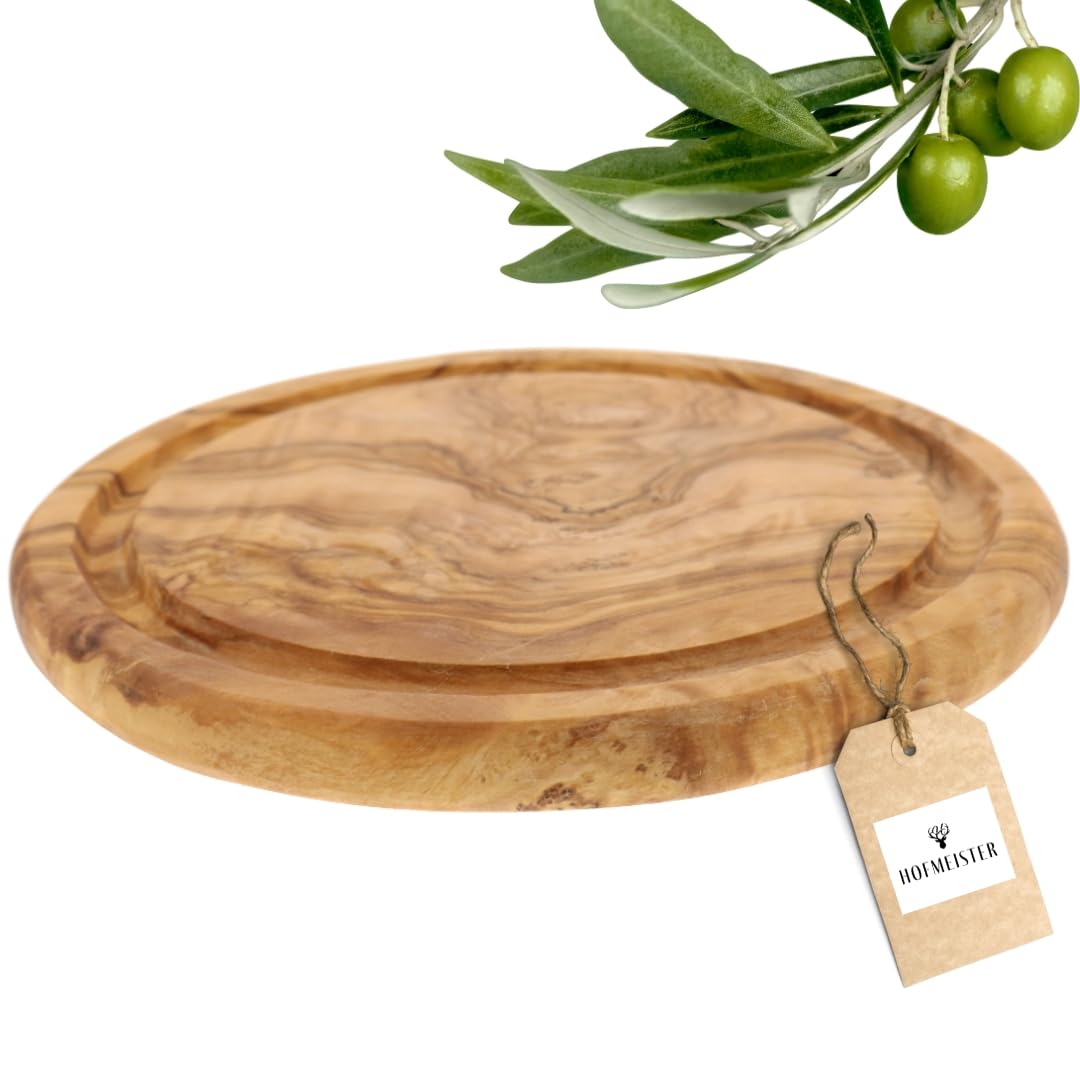 Hofmeister Schneidebrett Olivenholz mit Saftrille