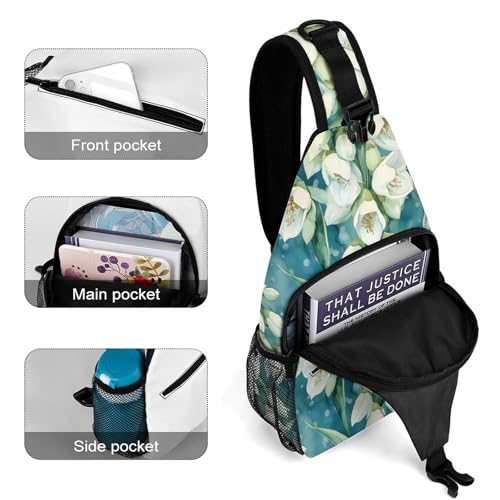 New Mexico Yucca State Flower Crossbody Sling Backpack Casual Chest Bag Fanny Pack for Women Men Travel Hiking4