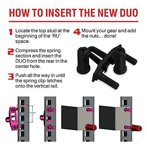 Snapklik.com : Rackstuds DUO50 1RU Rack Mount Solution Series IINo More ...