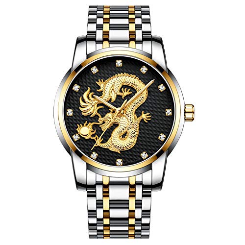 Orologi Da Polso Orologio Al Quarzo Impermeabile Multifunzione Con Quadrante Grande E nero