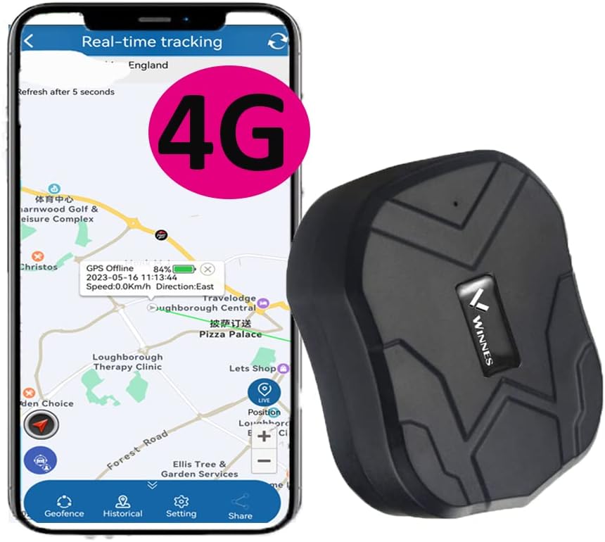 Winnes GPS Tracker Long Battery Life 10000mAh Antitheft Strong