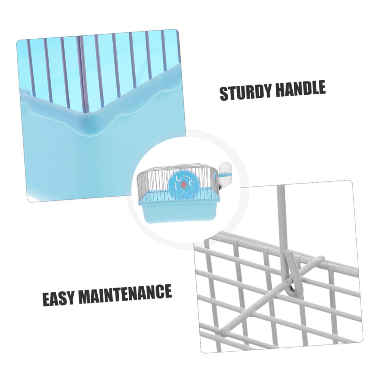 Toddmomy Tragbare Hamster Transportbox für Hamster und Mäuse 2 Stück-Pack Leicht mit Trennbereichen für Aktivität Ruhe und Fütterung