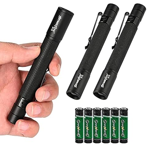 Cussity Pen Flashlight, 3Pcs Zoomable Mini Penlight with Clip, Medical Flashlight for Checking (3pcs #018-B) Cover