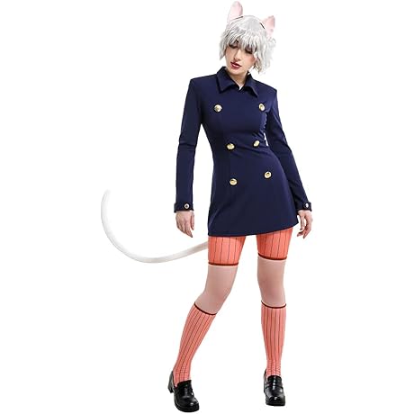 Women's Neferpitou Cat Cosplay Costume Anime Dark Blue School Uniform