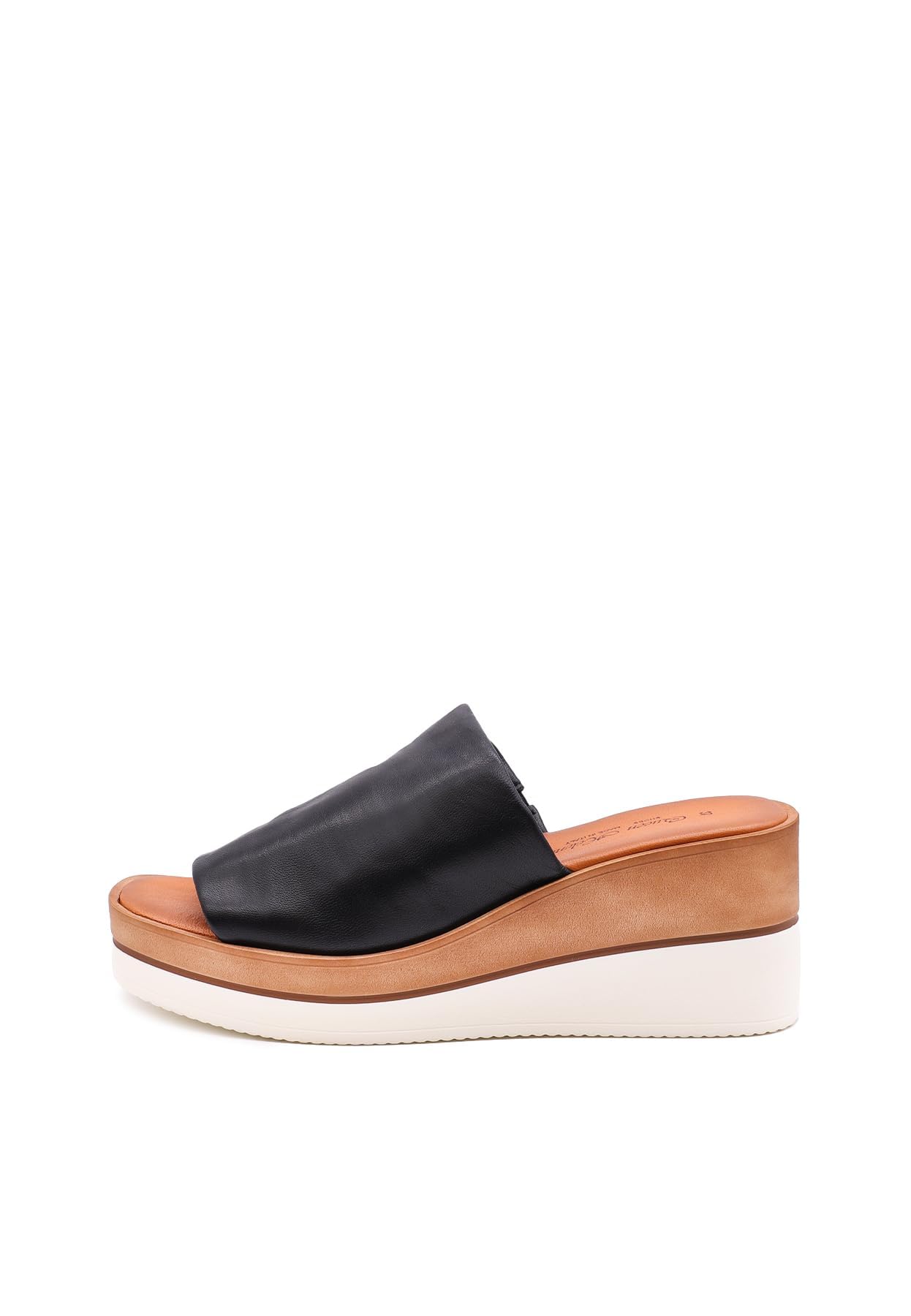 QUEEN HELENA Sabot in Pelle Sandali con Zeppa Donna 15998
