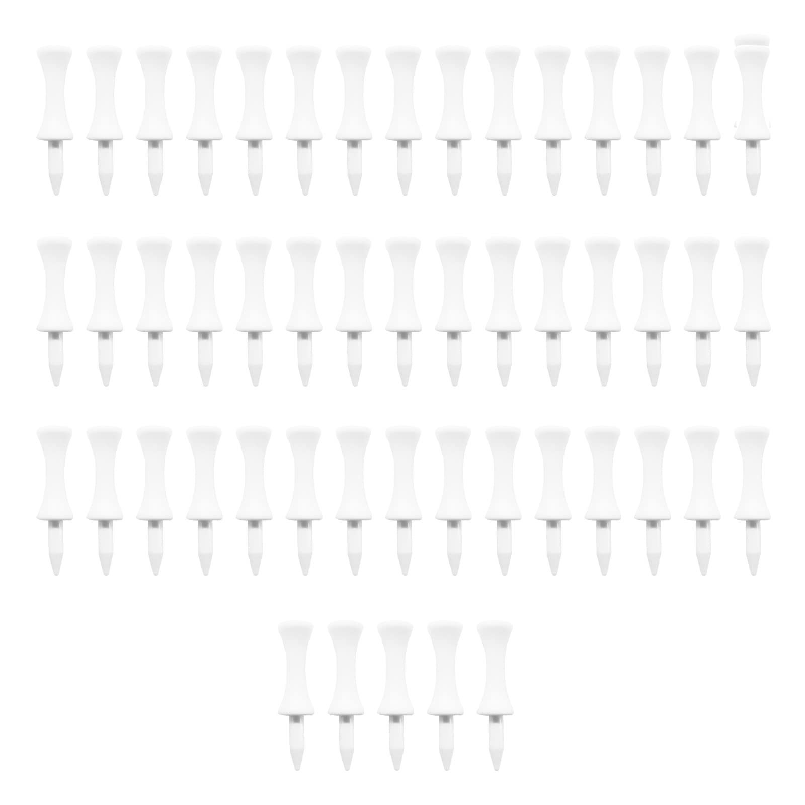 Maxtonser 50 Pieces Golf-Tees Step Down Unbreakable Reusable Bulk Profession Height Control Tees for Golf Practice