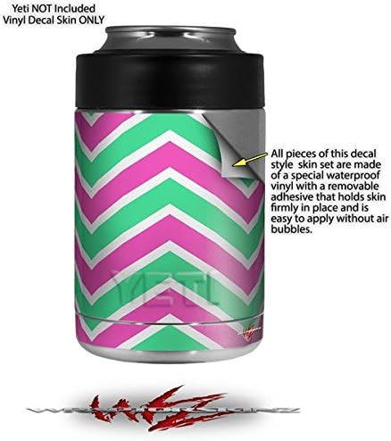 Miniatura 2 de Zig Zag Verde Azulado Y Rosa – Etiqueta autoadhesiva estilo piel envolver Fits Yeti Rambler colster y rtic puede (Cooler no incluido)