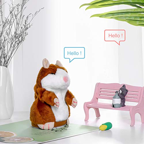 Toyvian Brinquedo de Pelúcia de Hamster Falante Elétrico Mimetismo Brinquedo de Animal de Estimação