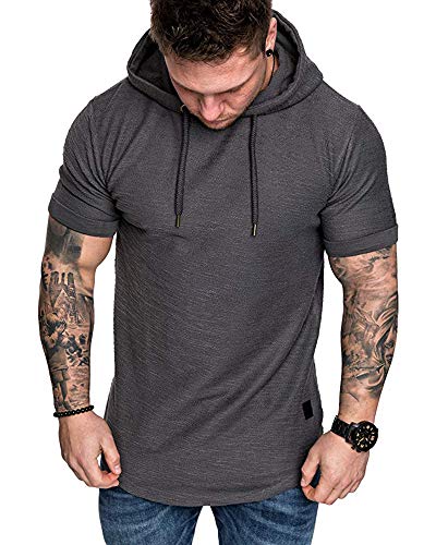 Lexiart Mens Fashion Athletic Hoodies Sport Sweatshirt Solid Color Fleece Pullover