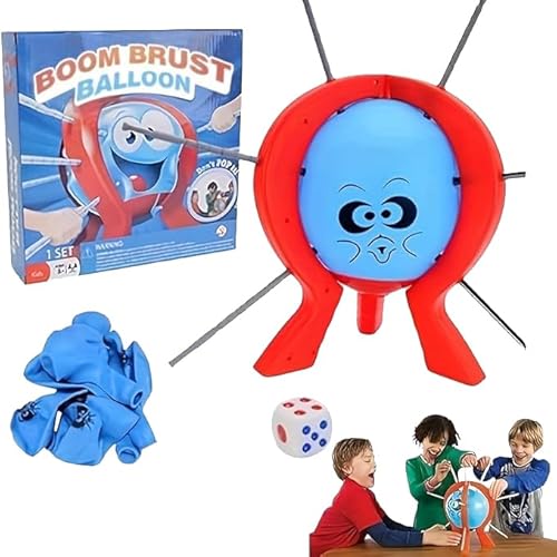 Balloon Pop Game, 2025 New Dont Pop The Balloon Game, Balloons Burst Game with Balloons and Dice, Interactive Table Toy Family Party Games (1Set)