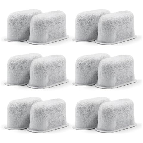 12-Replacement Charcoal Water Filters for Cuisinart Coffee Machines DCC, Universal - Easy to Replace and Remove - Purifying from Chlorine, Odors, and Others impurities Cover